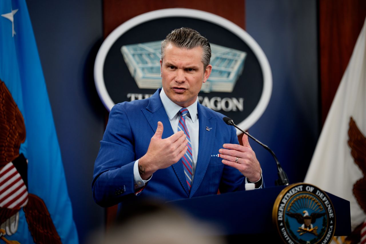U.S. For example, Defense Secretary Pete Hegseth speaks during a news conference at the Pentagon on Thursday. live updates: senate receive classified