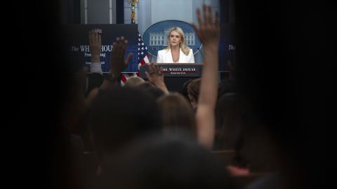 White House press secretary Karoline Leavitt speaks at the White House Press Briefing room in Washington DC., United States on June 26, 2025.