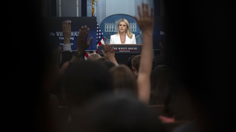 White House press secretary Karoline Leavitt speaks at the White House Press Briefing room in Washington DC., United States on June 26, 2025.