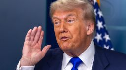 U.S. President Donald Trump speaks during a press conference in the James S. Brady Briefing Room at the White House on June 27, 2025.