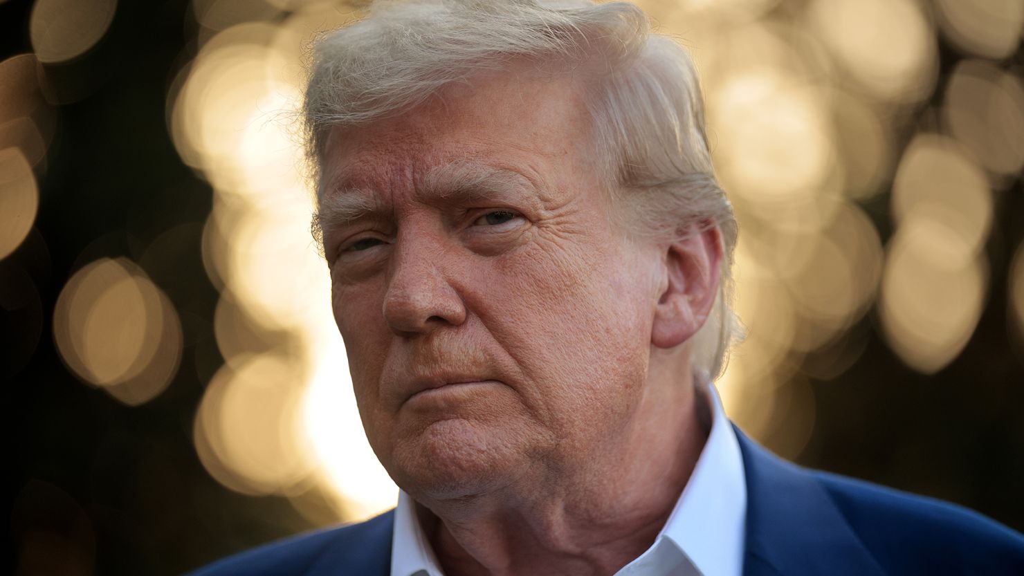 President Donald Trump speaks to reporters before boarding the Marine One presidential helicopter and departing the White House on June 24, 2025 in Washington, DC.