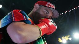 Mexico's Julio Cesar Chavez Jr. enters the ring ahead of his cruiserweight boxing bout against USA's Jake Paul at the Honda Center in Anaheim, California, on June 28, 2025.