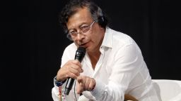 Colombia's President Gustavo Petro takes part in the United Nations 4th International Conference on Financing and Development in Seville, on June 30, 2025. A UN conference aiming to rally fresh support for development aid begins in Spain today with the sector in crisis as US-led funding cuts jeopardise the fight against poverty. At least 50 world leaders including French President Emmanuel Macron, Kenya's William Ruto, EU chief Ursula von der Leyen and UN head Antonio Guterres will gather in the city of Seville from June 30 to July 3. (Photo by Pierre-Philippe MARCOU / AFP) (Photo by PIERRE-PHILIPPE MARCOU/AFP via Getty Images)          