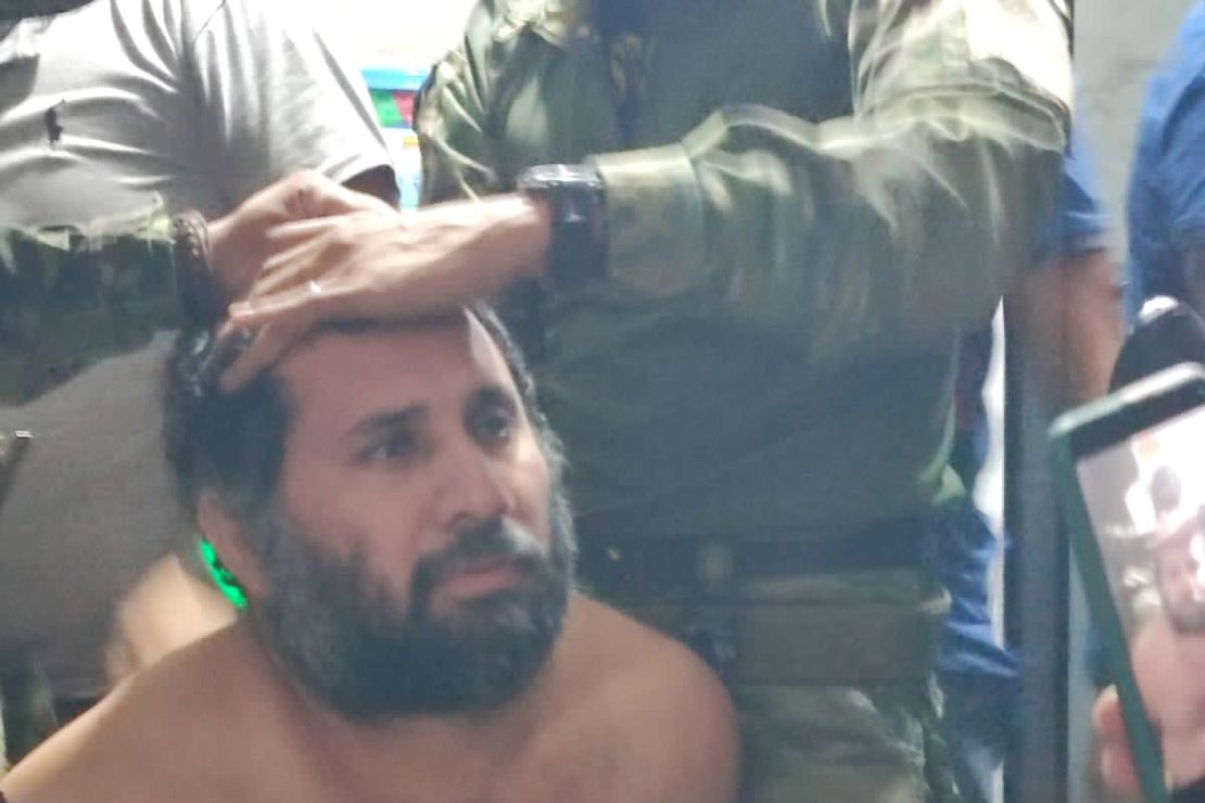 In this handout image provided by the armed forces of Ecuador, Macías is captured in Manta, Ecuador, on June 25.