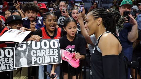 A'ja Wilson made history by becoming the fastest player in WNBA history to score 5,000 career points.