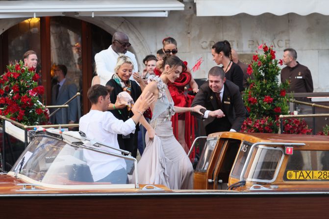 Ceretti leaves the Gritti Palace hotel on Thursday.