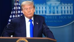 WASHINGTON, DC - JUNE 27: U.S. President Donald Trump answers questions during a press conference on recent Supreme Court rulings in the briefing room at the White House on June 27, 2025 in Washington, DC. The Supreme Court ruled 6-3 that individual judges cannot grant nationwide injunctions to block executive orders, including the injunction on President Trump’s effort to eliminate birthright citizenship in the U.S. The justices did not rule on Trump’s order to end birthright citizenship but stopped his order from taking effect for 30 days. (Photo by Joe Raedle/Getty Images)