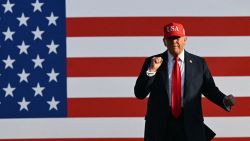 US President Donald Trump gestures as he steps on stage to deliver remarks at the Salute to America Celebration at the Iowa State Fairgrounds in Des Moines on July 3, 2025. (Photo by ANDREW CABALLERO-REYNOLDS / AFP) (Photo by ANDREW CABALLERO-REYNOLDS/AFP via Getty Images)