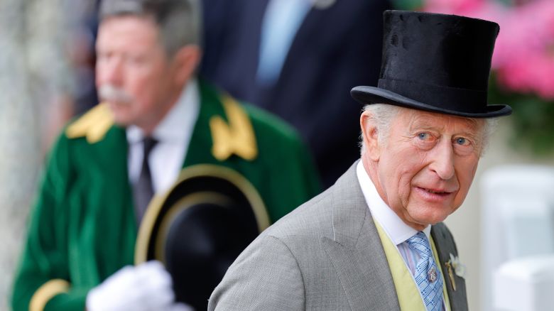 ASCOT, UNITED KINGDOM - JUNE 21: (EMBARGOED FOR PUBLICATION IN UK NEWSPAPERS UNTIL 24 HOURS AFTER CREATE DATE AND TIME) King Charles III attends day five of Royal Ascot at Ascot Racecourse on June 21, 2025 in Ascot, England. (Photo by Max Mumby/Indigo/Getty Images)