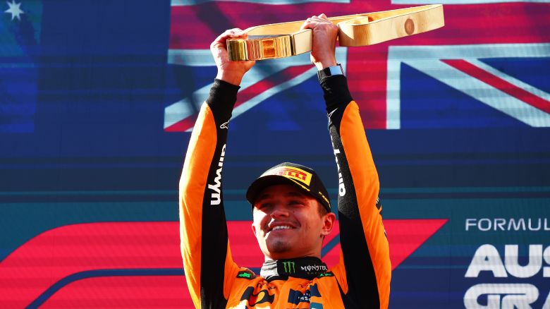 Lando Norris cut Oscar Piastri's lead at the top of the drivers' championship to 15 points on Sunday.