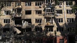 Ukrainian rescuers work in a damaged residential building following mass Russian drone and missile strikes on Ukraine's capital Kyiv on July 4, 2025, amid the Russian invasion of Ukraine. Kyiv said on July 4 that Russia had launched its largest overnight aerial attack on Ukraine over the more than three-year invasion. A representative of Ukraine's air force Yuriy Ignat said the barrage of 550 drones and missiles was a record, adding "this is the largest number that the enemy has used in a single attack."