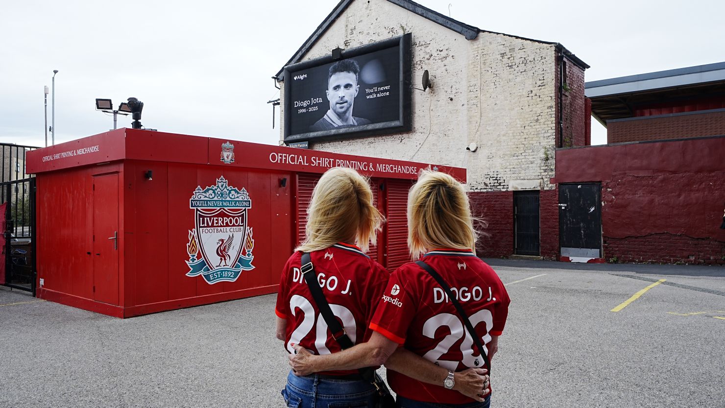 Liverpool fans flocked to Anfield on Thursday and Friday to pay their respects to Diogo Jota.