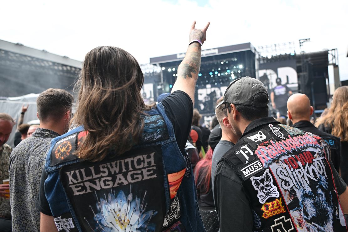 The Villa Park crowd watch support acts, during British rock band Black Sabbath's