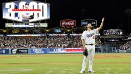 LOS ANGELES, CALIFORNIA - JULY 02:  Clayton Kershaw #22 of the Los Angeles Dodgers celebrates after striking out Vinny Capra #41 of the Chicago White Sox during the sixth inning to record his 3,000th career strikeout at Dodger Stadium on July 02, 2025 in Los Angeles, California. (Photo by Ronald Martinez/Getty Images)