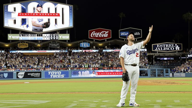 A slider, a milestone and a heartfelt thank you: Kershaw’s 3,000th strikeout