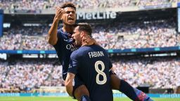 Fabián Ruiz (No. 8) scored twice as PSG booked its spot in the Club World Cup final with its emphatic victory over Real Madrid.