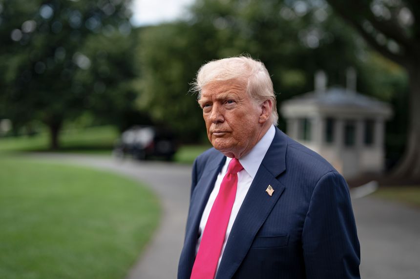US President Donald Trump has been diagnosed with chronic venous insufficiency, the White House announced Thursday. This photo shows him speaking to reporters on the South Lawn of the White House in Washington, DC, US, on Tuesday.