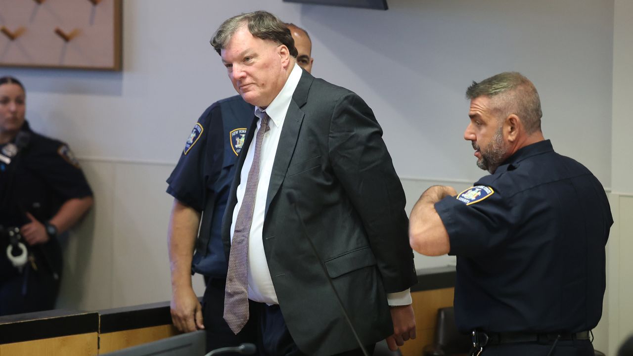 Alleged serial killer Rex A. Heuermann inside Judge Tim Mazzei's courtroom at Suffolk County Court in Riverhead on July 17, 2025.