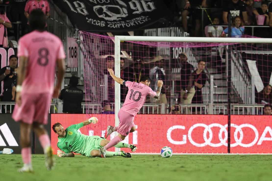 Joe Willis' error gifted Messi a second goal.