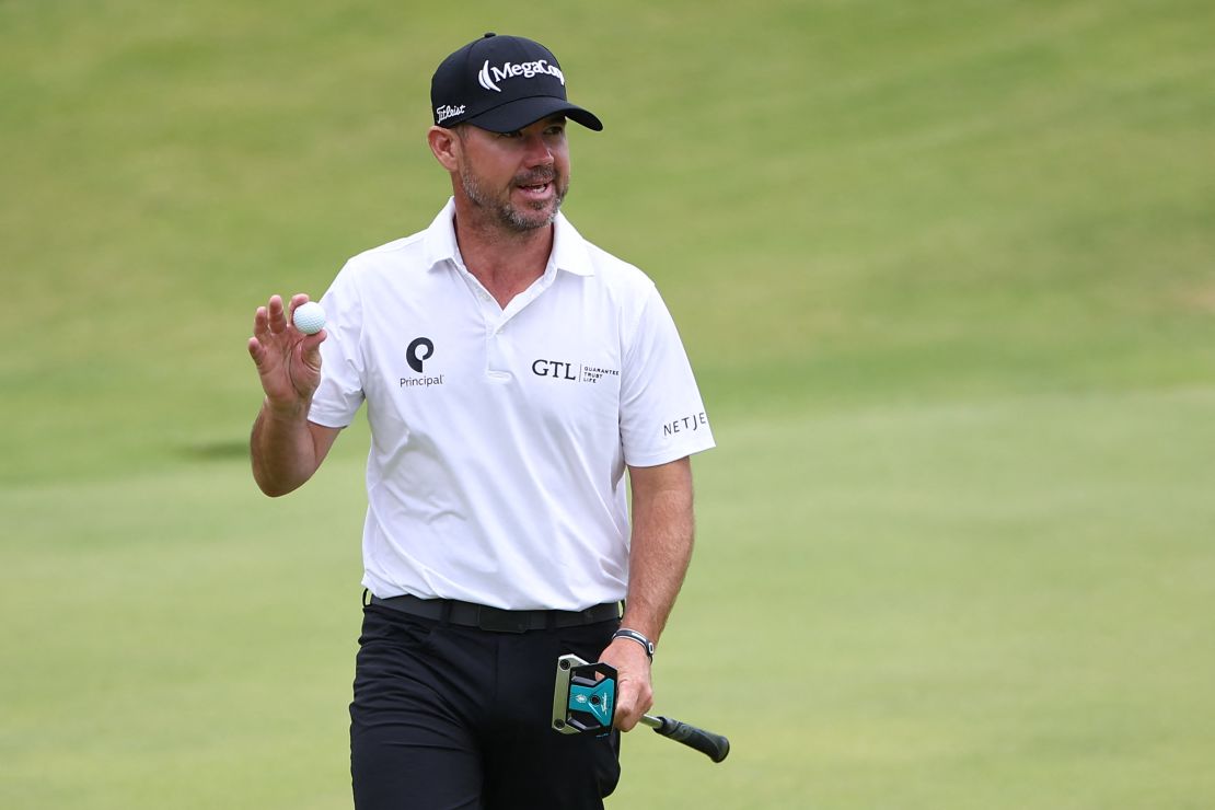 Harman Birte the 18th hole at the 153rd open championship.