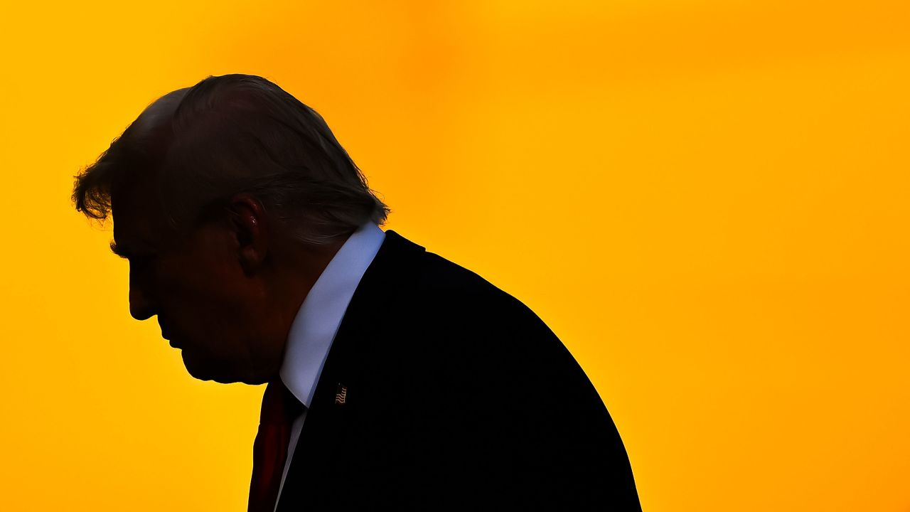 President Donald Trump is photographed after the FIFA Club World Cup final at MetLife Stadium in East Rutherford, New Jersey, on Sunday.