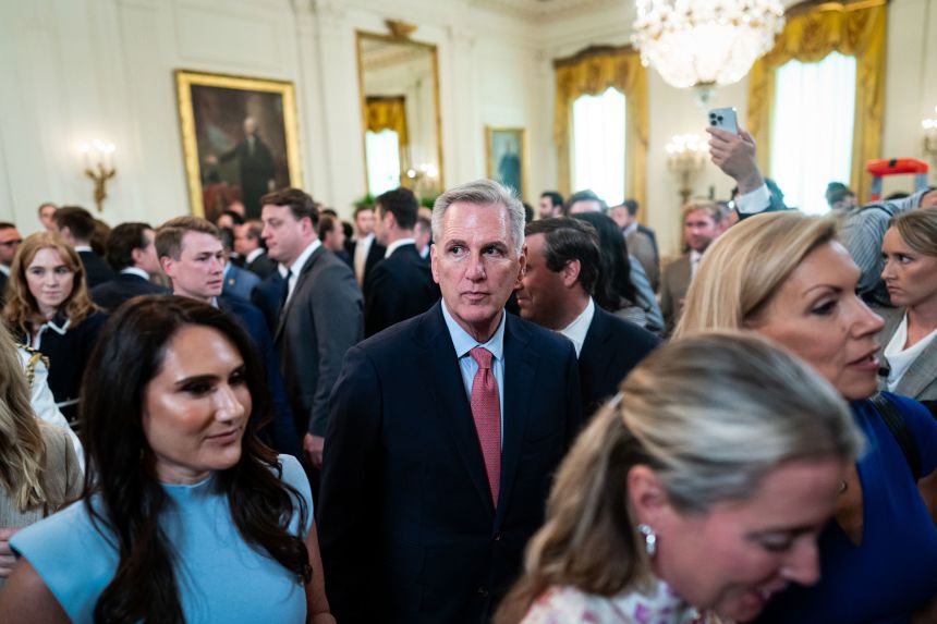 Kevin McCarthy attends a ceremony in the East Room of the White House on July 18, 2025.