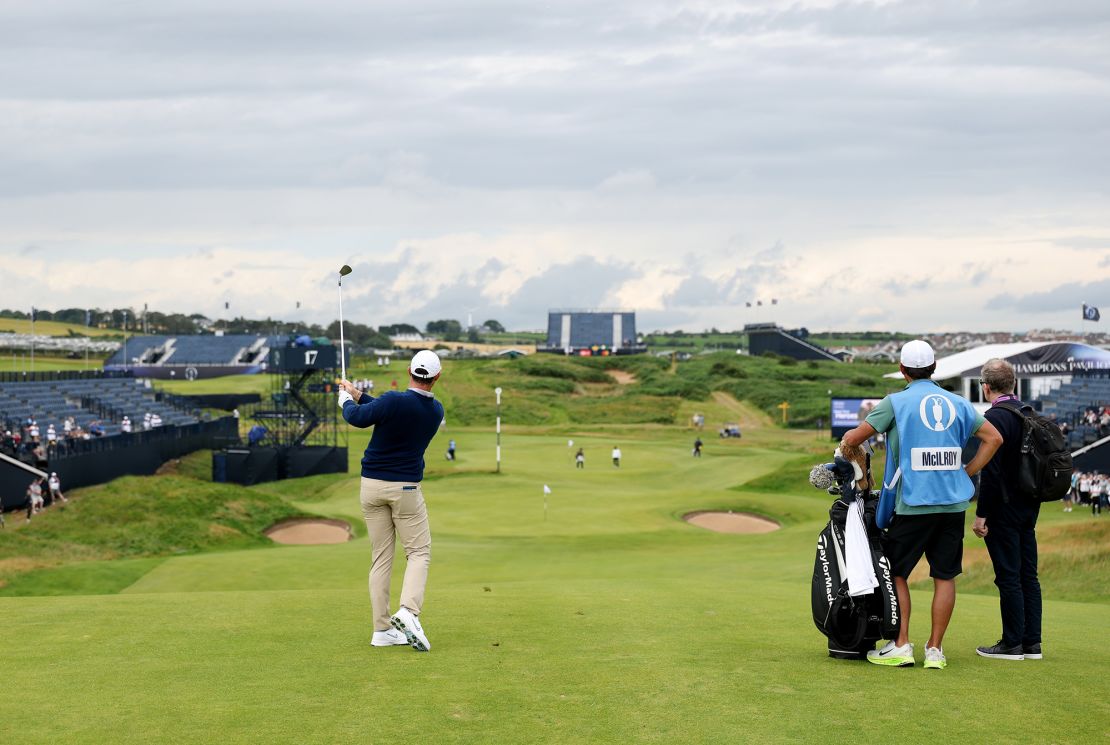 McIlroy during a practice round at Royal Portrush on July 14.