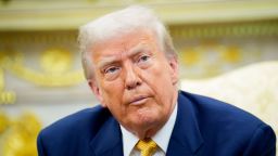 President Donald Trump in the Oval Office of the White House in Washington, DC, on Tuesday, July 22, 2025.