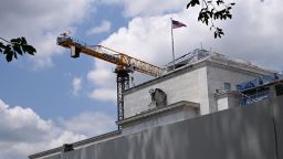 Construction on the Marriner S. Eccles Federal Reserve building in Washington, DC, US, on Thursday, July 24, 2025.