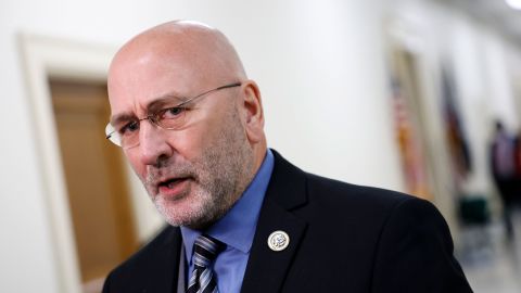 Rep. Clay Higgins speaks to reporters about the Epstein files during a recess in a congressional hearing in July.