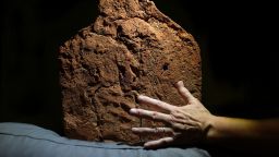 A 4,000-year-old ancient Egyptian handprint discovered on a 'soul house' at the Fitzwilliam Museum in Cambridge ahead of their forthcoming exhibition Made in Ancient Egypt, which opens in October. Researchers at the Cambridge University museum found the handprint on the base of the 'soul house'. Soul houses are usually found in burials and may have acted as offering trays or provided a place for the soul of the deceased to live within the tomb, on Friday July 25, 2025.