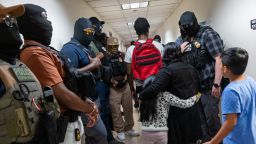 NEW YORK, NEW YORK - JULY 24: Federal agents, including members of ICE, patrol the halls of immigration court at the Jacob K. Javitz Federal Building on July 24, 2025 in New York City. In a news conference on Monday, Border czar Tom Homan said he is going to "flood" sanctuary cities, including New York City, with ICE agents. (Photo by Spencer Platt/Getty Images)