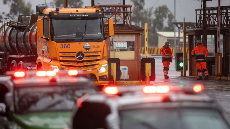 Rescue workers race to save five men trapped in Chilean copper mine