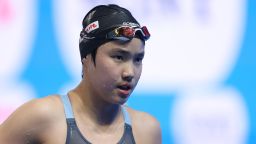 SINGAPORE, SINGAPORE - JULY 28: Zidi Yu of Team China reacts after the Women's 200m Individual Medley Final on day 18 of the Singapore 2025 World Aquatics Championships at World Aquatics Championships Arena on July 28, 2025 in Singapore. (Photo by Maddie Meyer/Getty Images)