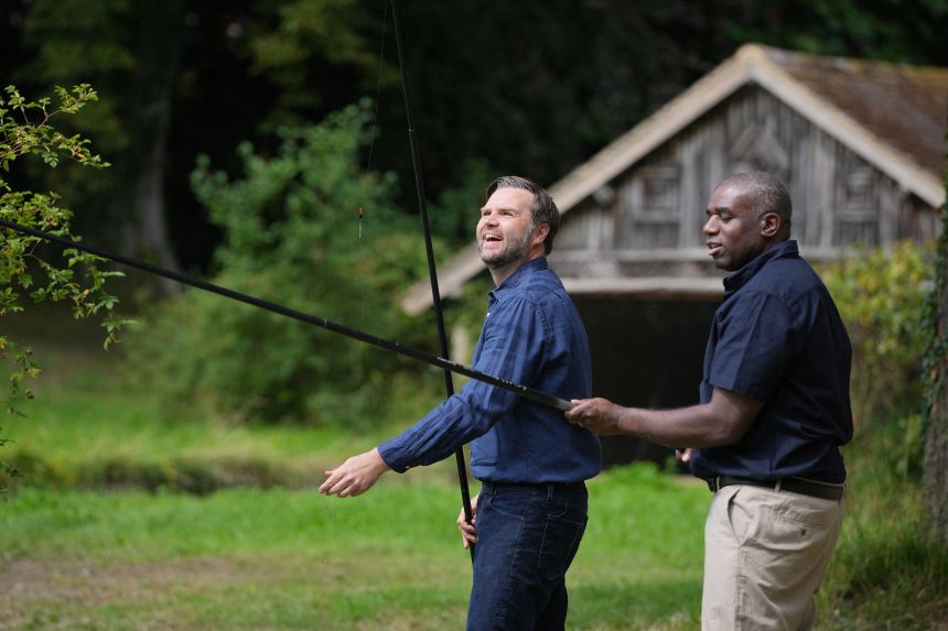 Vance and UK Foreign Secretary David Lammy went fishing at the British politician's country retreat in Kent, outside London, on August 8.