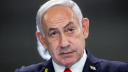 Israel's Prime Minister Benjamin Netanyahu gives a press conference at the Prime minister's office in Jerusalem on August 10, 2025.