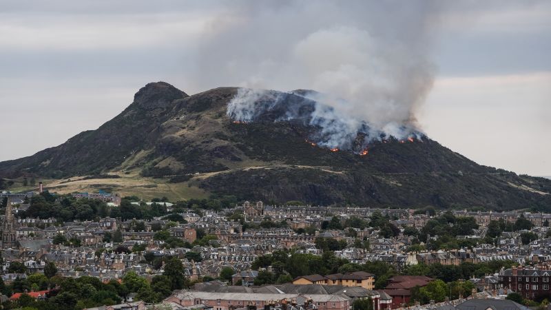 Fire breaks out on Arthur’s Seat, Edinburgh’s famous dormant volcano