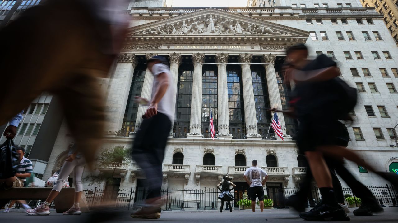 The New York Stock Exchange (NYSE) in New York, US, on Monday, Aug. 11, 2025. Wall Street traders bracing for key inflation data left stocks hovering near all-time highs, with bonds and the dollar edging up.