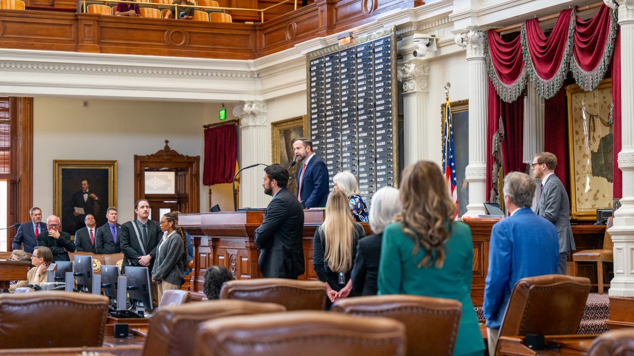 Texas House Speaker Dustin Burrows at the State Capitol on Friday in Austin.