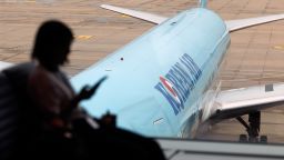 A Korean Air passenger aircraft at Incheon International Airport in Incheon, South Korea, on Thursday, Aug. 14, 2025. Korean Air signed a partnership with US defense technology company Anduril Industries to jointly develop and produce autonomous aircraft for South Korea and the wider Asia-Pacific region, the airline said in a statement last Thursday. Photographer: SeongJoon Cho/Bloomberg via Getty Images
