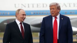 Russian President Putin and US President Donald Trump meet in Anchorage, Alaska, on August 15, 2025.