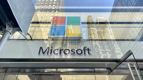 The Microsoft store is seen on Fifth avenue in Manhattan, New York on August 13.