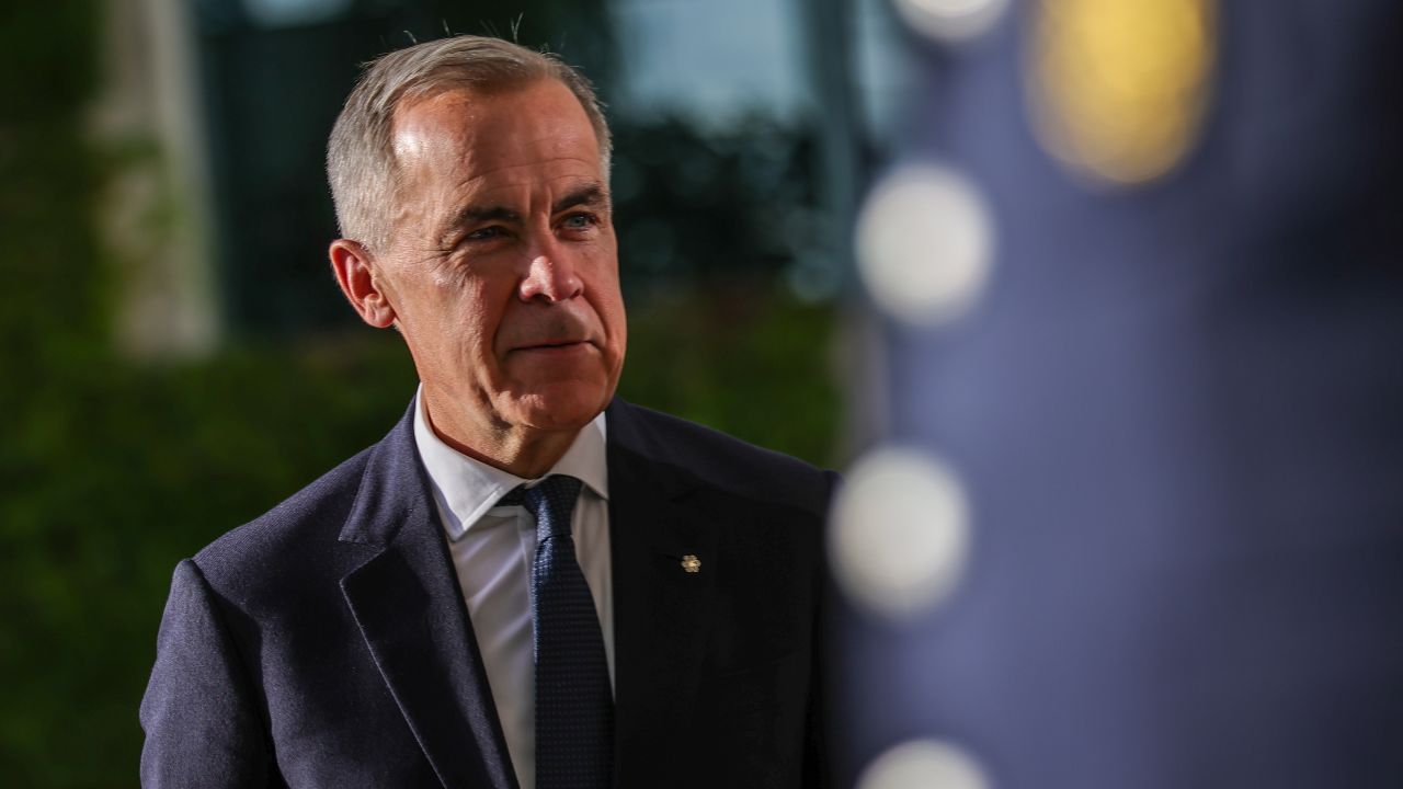 BERLIN, GERMANY - AUGUST 26: Canadian Prime Minister Mark Carney arrives at the Chancellery for talks with German Chancellor Friedrich Merz on August 26, 2025 in Berlin, Germany. Carney is visiting Germany, Poland and Latvia this week to reportedly speak with leaders on issues including trade, defence and energy. (Photo by Omer Messinger/Getty Images)