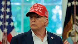 WASHINGTON, DC - AUGUST 22: U.S. President Donald Trump speaks in the Oval Office  August 22, 2025 in Washington, DC.  Trump announced the FIFA World Cup 2026 draw will take place at The Kennedy Center.   (Photo by Chip Somodevilla/Getty Images)