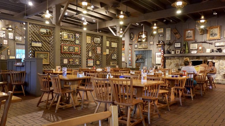 An interior of a Cracker Barrel that wasn't remodeled.
