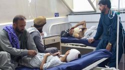 Injured Afghan people receive treatment at a hospital after an earthquake in Afghanistan's Jalalabad on September 1, 2025. Nine people died when a 6.0-magnitude earthquake and powerful aftershock rattled eastern Afghanistan, the provincial Nangarhar government said on September 1. (Photo by Aimal ZAHIR / AFP) (Photo by AIMAL ZAHIR/AFP via Getty Images)          