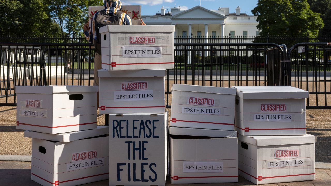Demonstrators march toward the White House during an anti-Trump protest organized by FLARE USA in Washington, DC, on September 2, 2025.