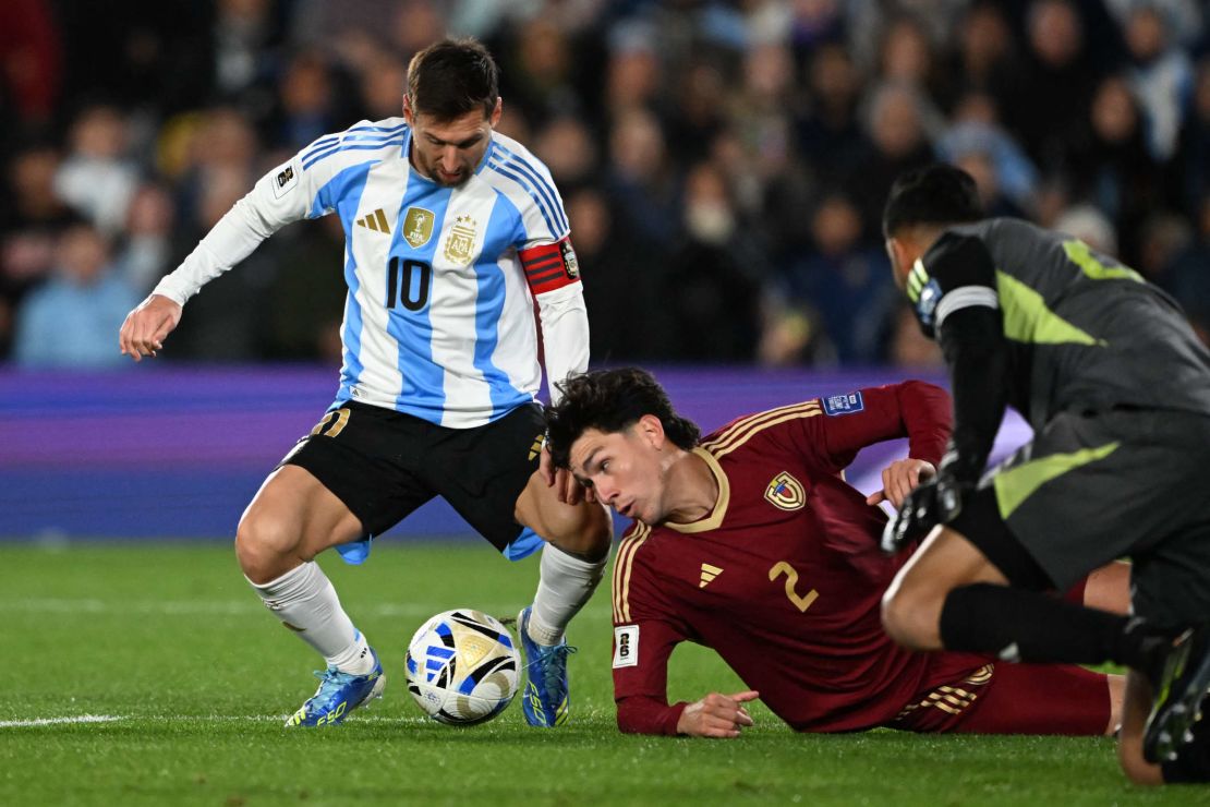 Messi marcó un doblete en su último partido contra Venezuela.