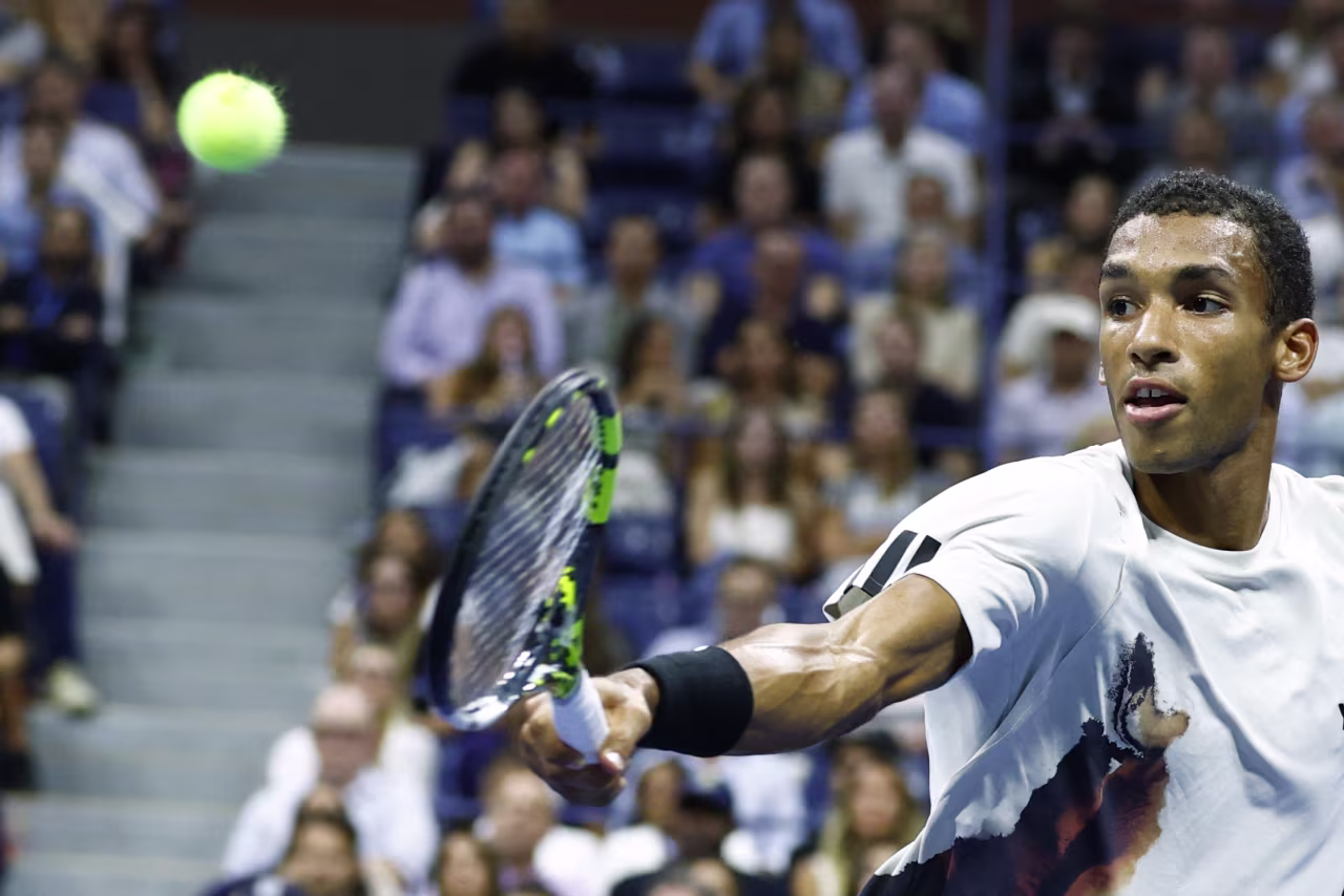 Félix Auger-Aliassime during Friday's match.