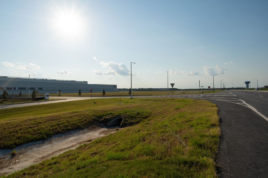 The Hyundai Metaplant electric vehicle manufacturing facility in Ellabell, Georgia, on  September 5. Federal agents detained 475 people at Hyundai Motor Co.'s $7.6 billion manufacturing complex in Georgia last week, the largest single-site enforcement operation in the history of the Homeland Security Department's investigative arm.